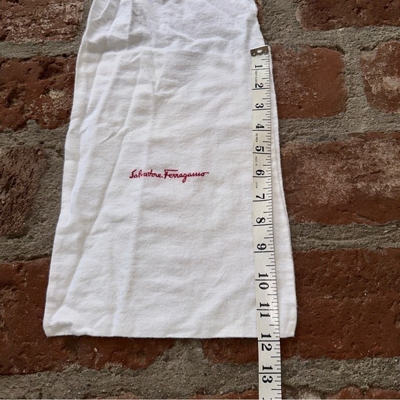 Salvatore FERRAGAMO Dust Cover Bag Shoes Handbags Authentic white with Red Logo - Picture 6 of 11